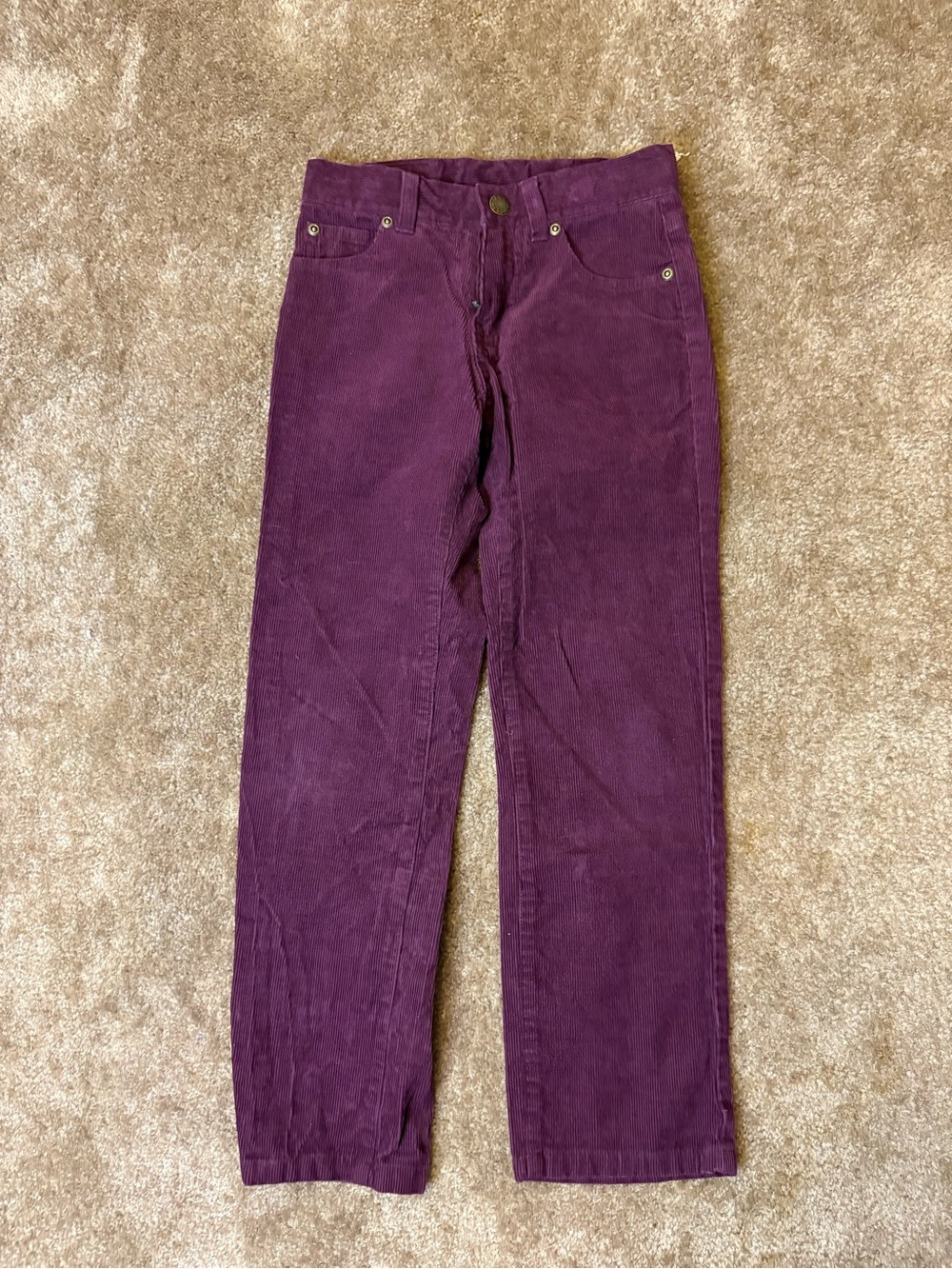 Janie and Jack Deep Plum Corduroy Kids' Jeans
